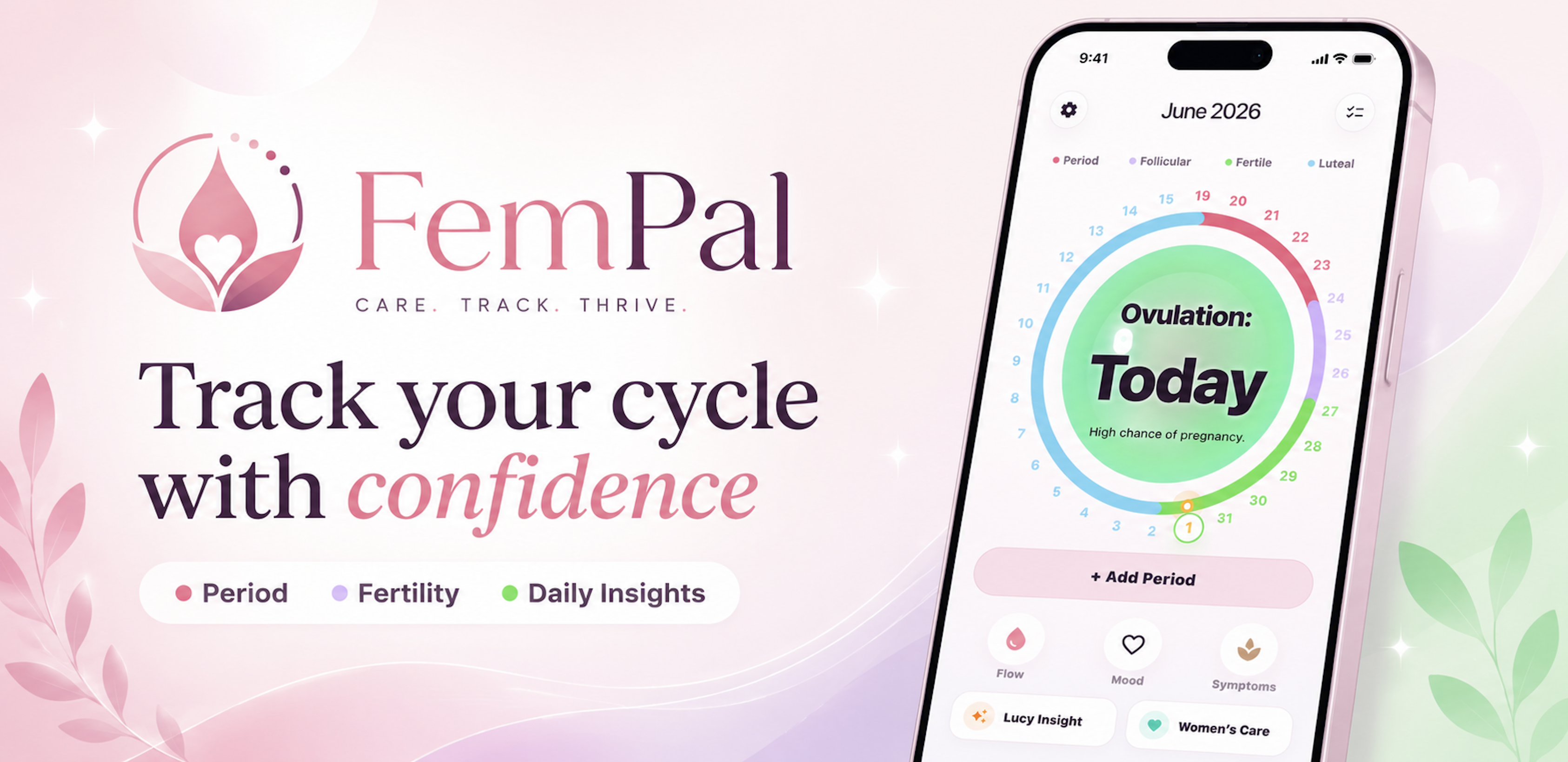 FemPal app hero graphic
