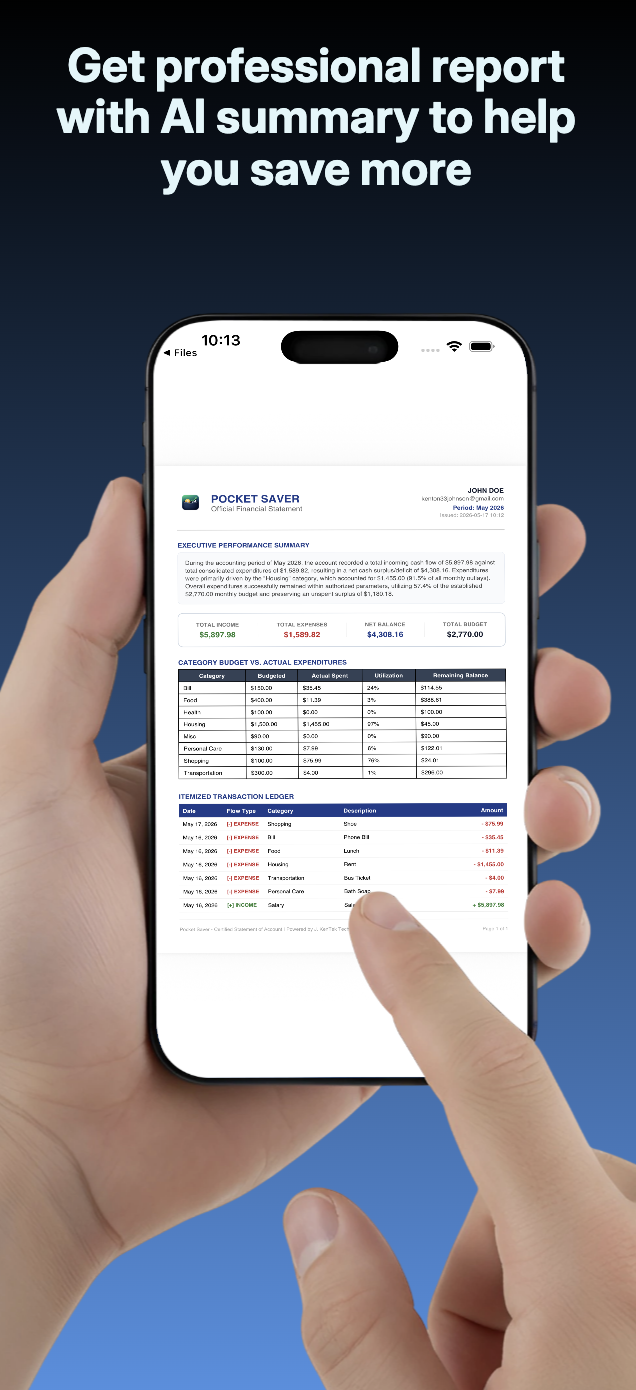 Pocket Saver AI Report