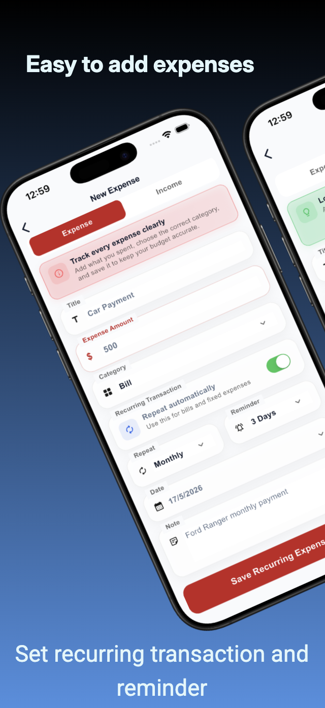 Pocket Saver Add Expense